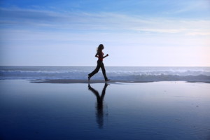 woman jogging