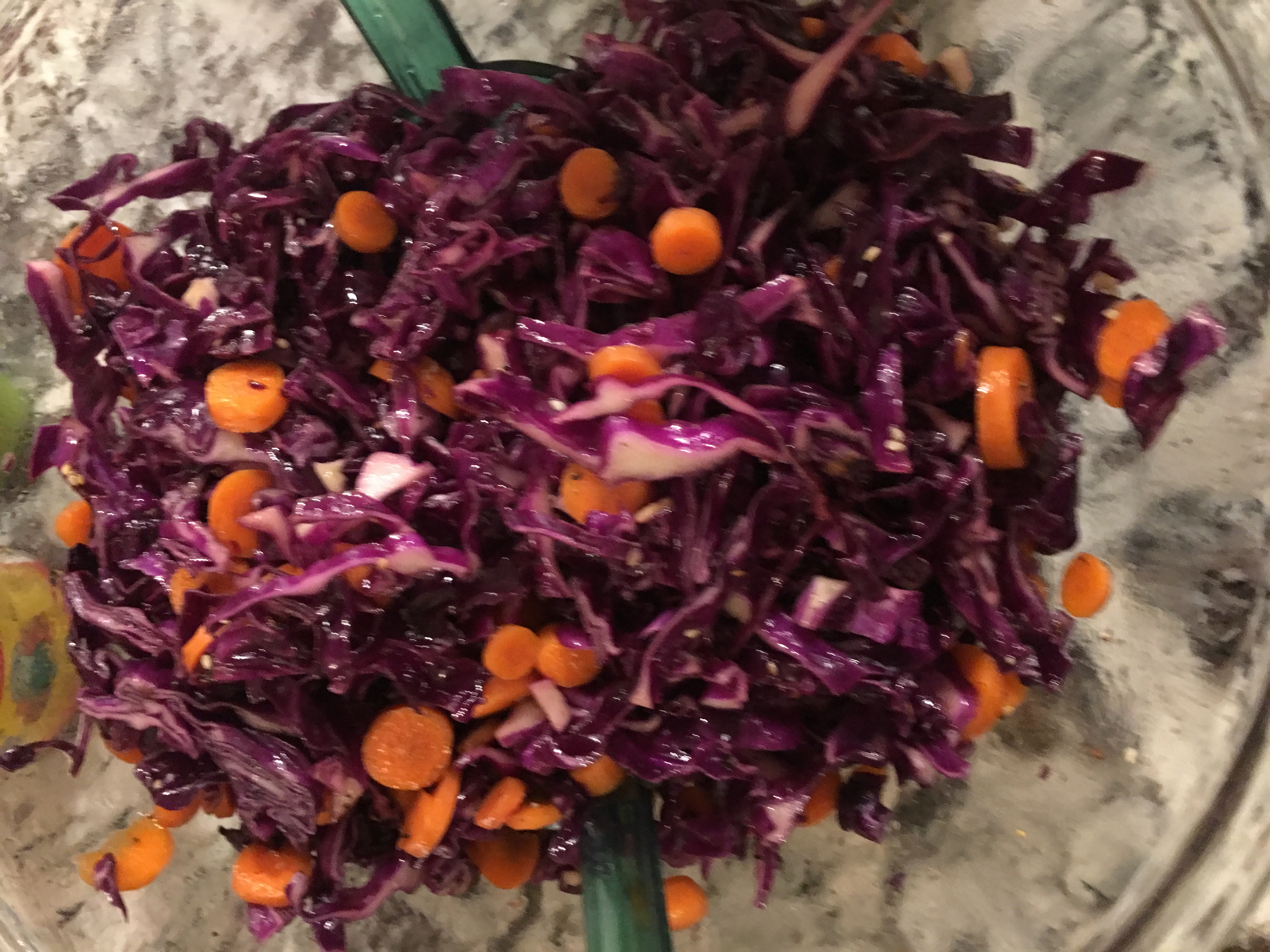 Easy Red Cabbage & Carrot Coleslaw