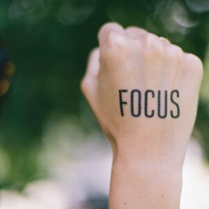Focus word on hand