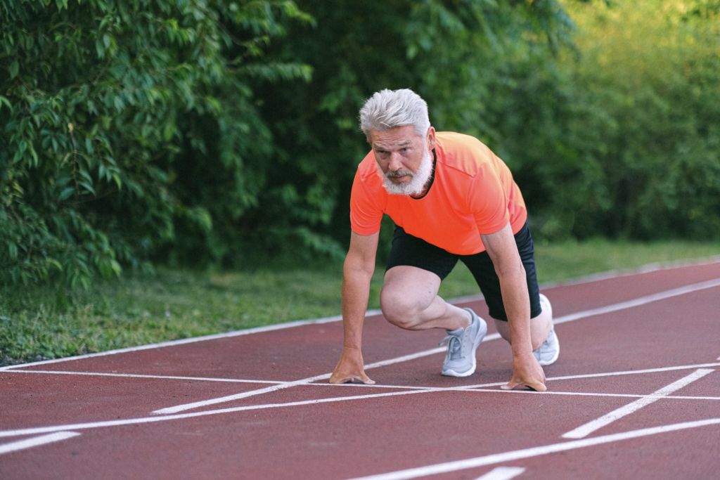 Man Running on Track